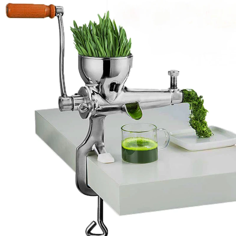 Manual Wheat Grass Seedling Juicer Hand-cranked Vegetable Juice Machine 304 Stainless Steel Juicer