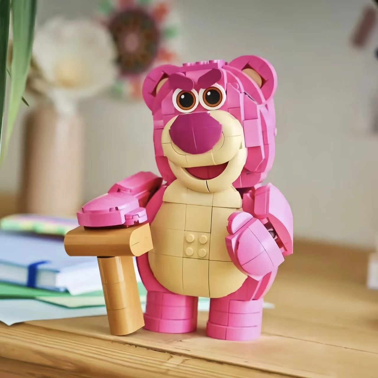 דוב תות ורוד קלאסי - סט בנייה מפואר
