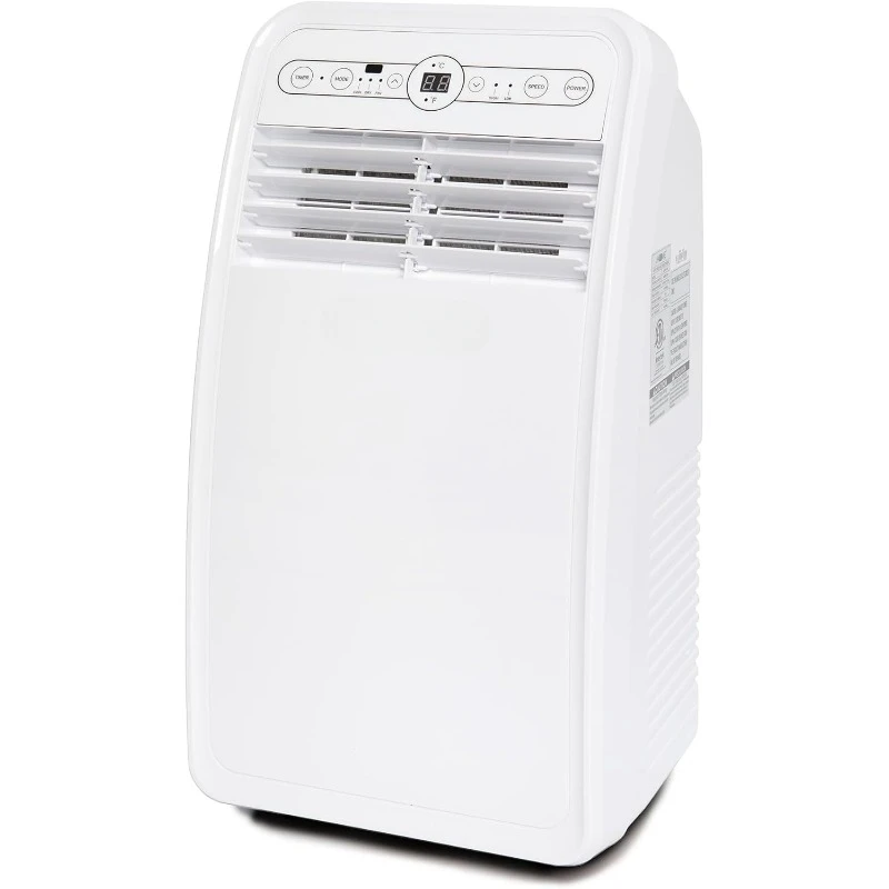 Climatiseur portable avec refroidissement et aquarelle, ventilateur, télécommande, kit de montage de fenêtre inclus, minuterie 24h, 8000 BTU