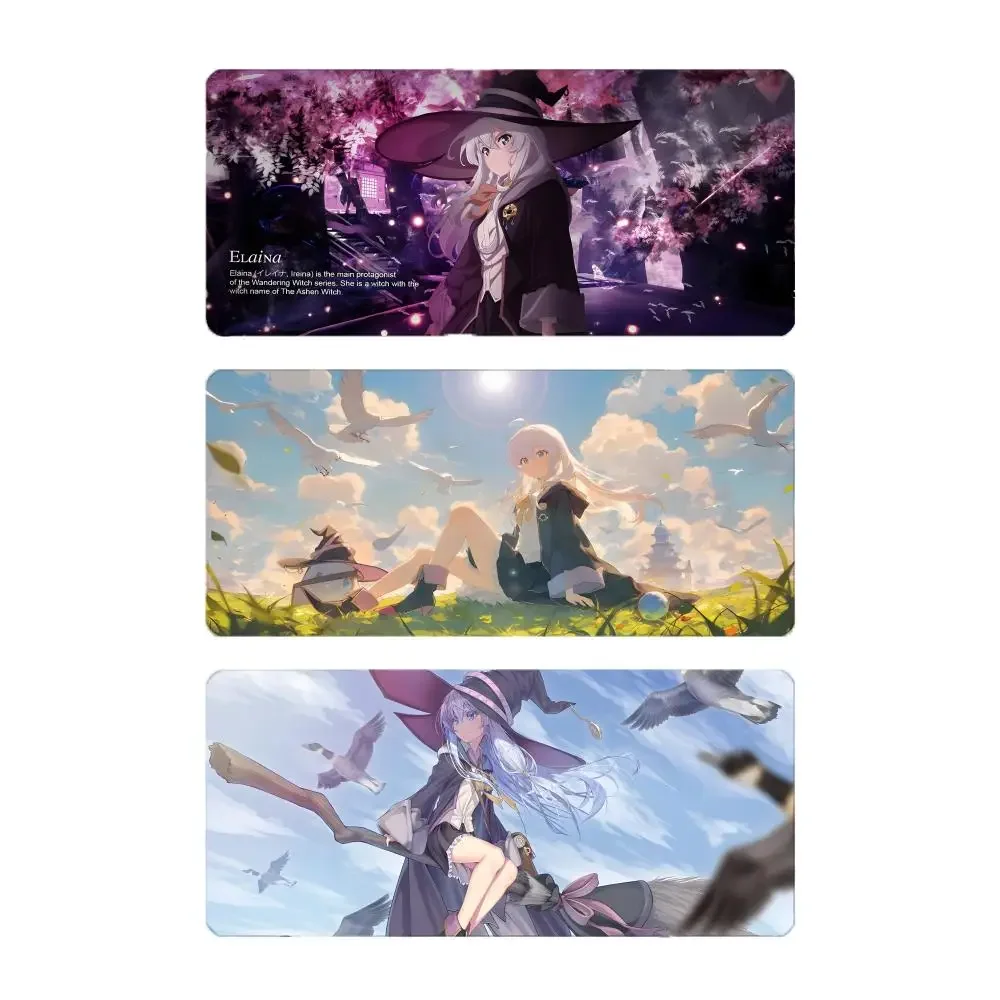 adventure W-Wandering Witch The Journey of Elaina Mouse Pad Large Gaming Mousepad with Stitched Edges Thickened Desk Mat PC