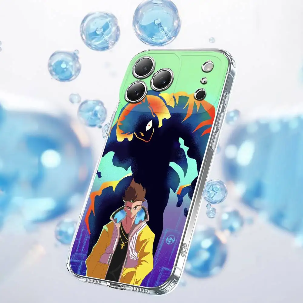 C-사이버펑크 루시나 쿠시나다 루시 폰 케이스 아이폰 17,16,15,14,13,12,11 플러스,프로,맥스,플러스,E,에어,미니 투명 커버