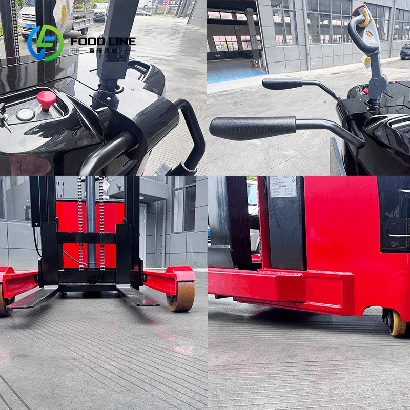 customized electric stacker pallet stacking forklift solid rubber wheels high load adaptable for plant warehouse business users