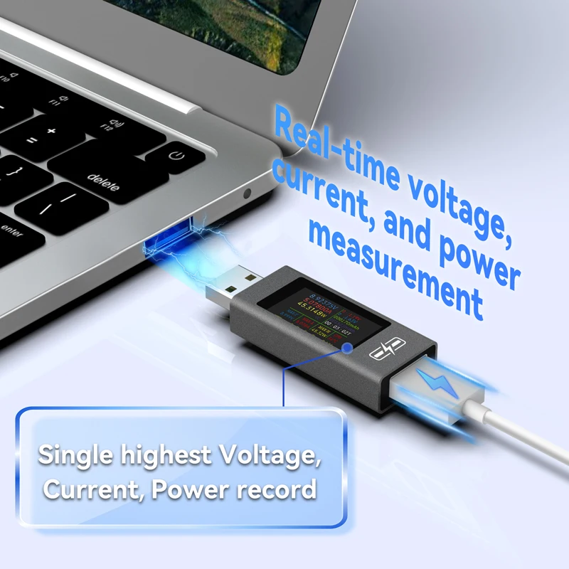 POROMETISTO UT01U USB Tester DC Voltage Ammeter Power Meter DC 4-30V 0~6.5A Current Voltmeter Ammeter Charger Capacity Tester - view 5