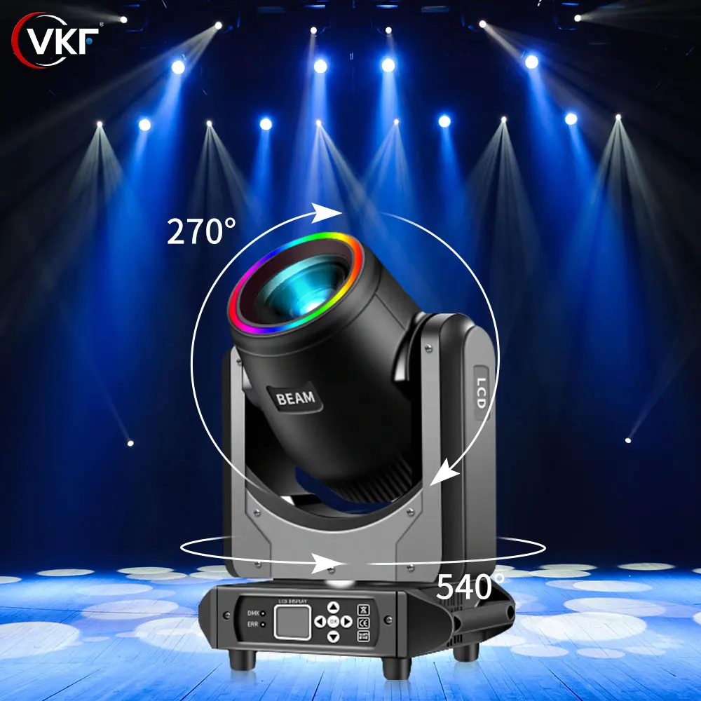 150W Moving Head Beam Light DMX512 Control Stage Spotlight For Disco DJ Wedding Nightclub Atmosphere Effect  Pattern Lighting