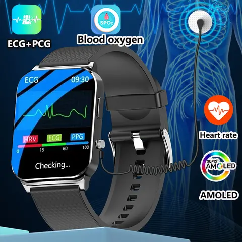 2025 헬스 스마트워치 NFC 심전도 에어펌프 혈압 혈중 산소 ECG+PPG 블루투스 통화 NFC 스마트워치 남녀 공용 에어백