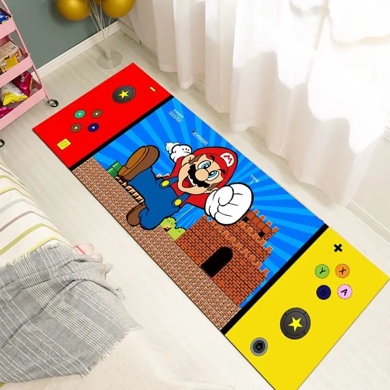 Cartoon Anime Super Marioed Large Area Carpet Game Machine Marioed Bros Mushroom Lounge Rug Gaming Chair Mat Bedroom Home Decor