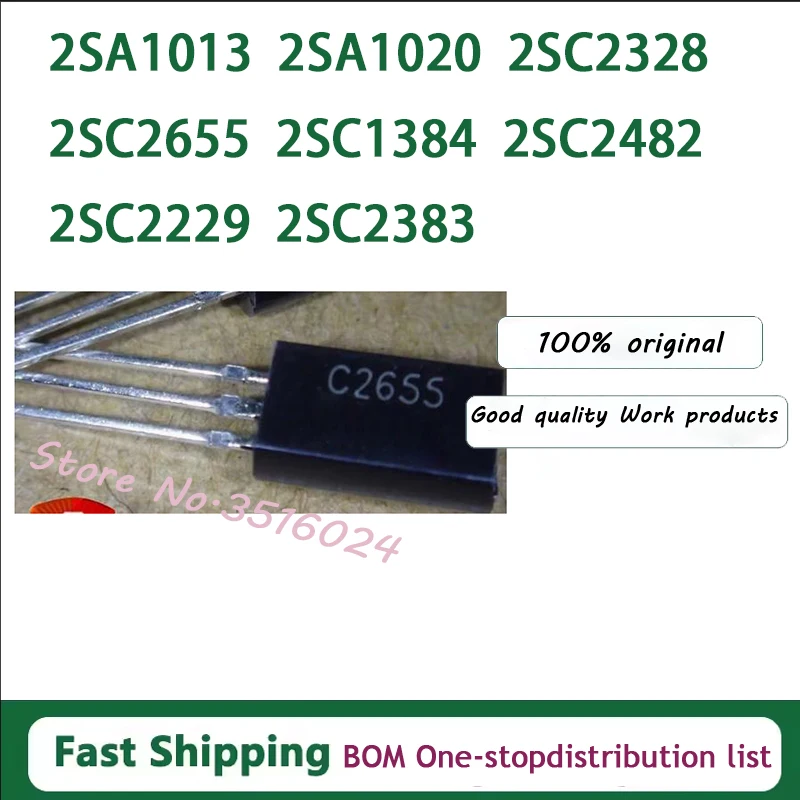 50PCS 2SA1013 TO-92L A1013 TO-92 2SA1020 2SC2328 2SC2655 2SC1384 2SC2229 2SC2383 2SC2482 2SB647 2SD667 A1020 C2328 C2655 C2383