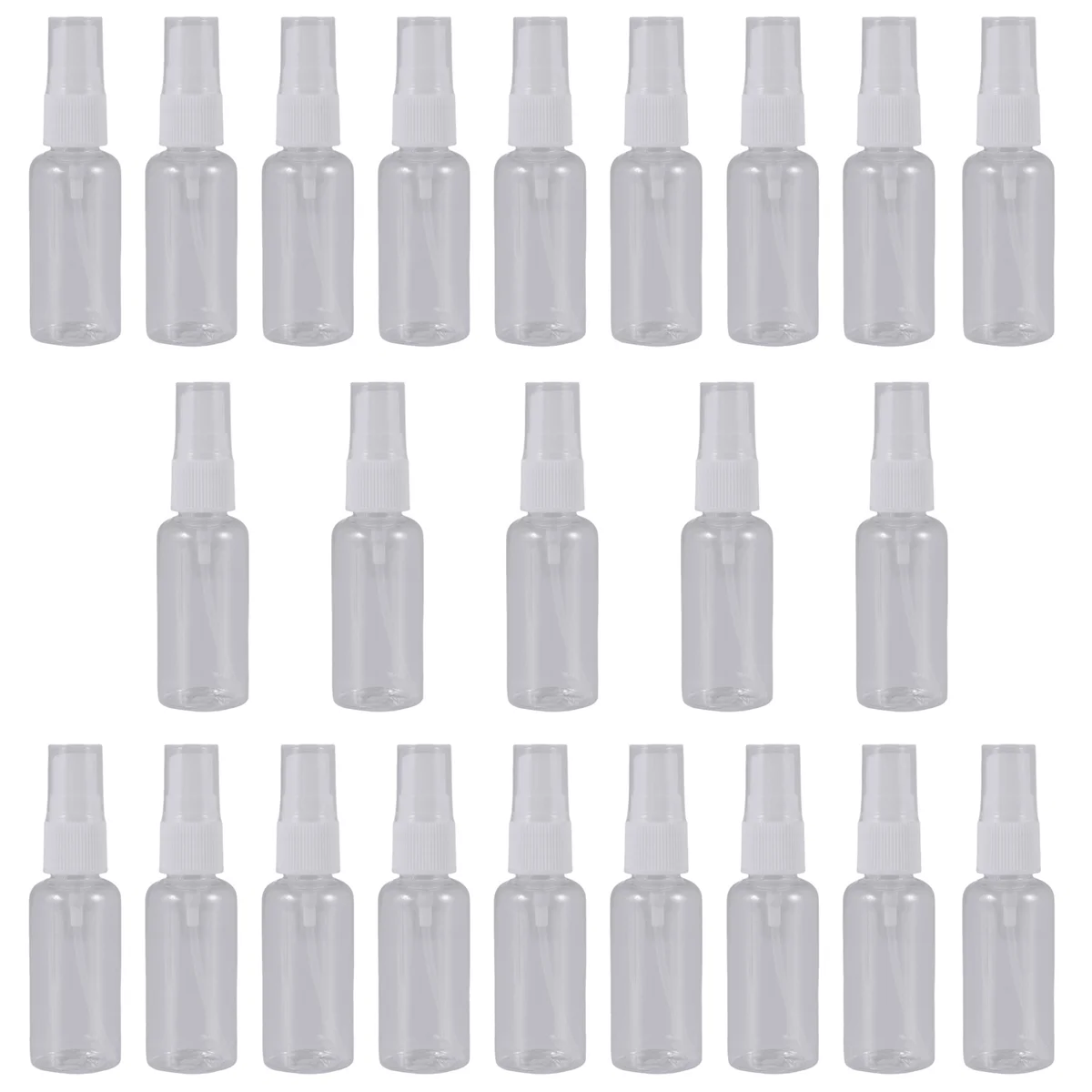 Minibotellas de niebla fina rellenables, botellas vacías pequeñas de plástico transparente, tamaño de viaje, 36 piezas, 30Ml/1Oz