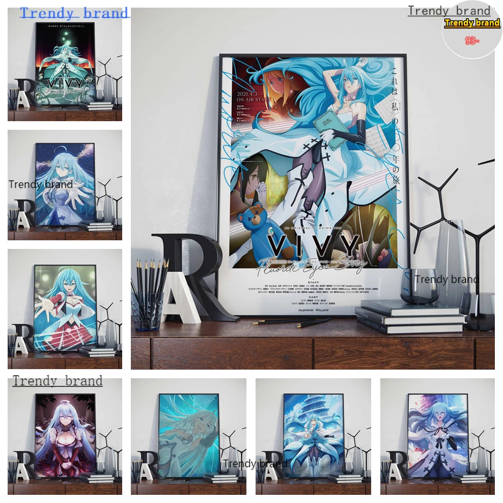 

Japanese Anime Vivy Fluorite In Wpap Canvas Painting Art Nordic Posters and Prints Wall Pictures for Living Room Decor Frameless