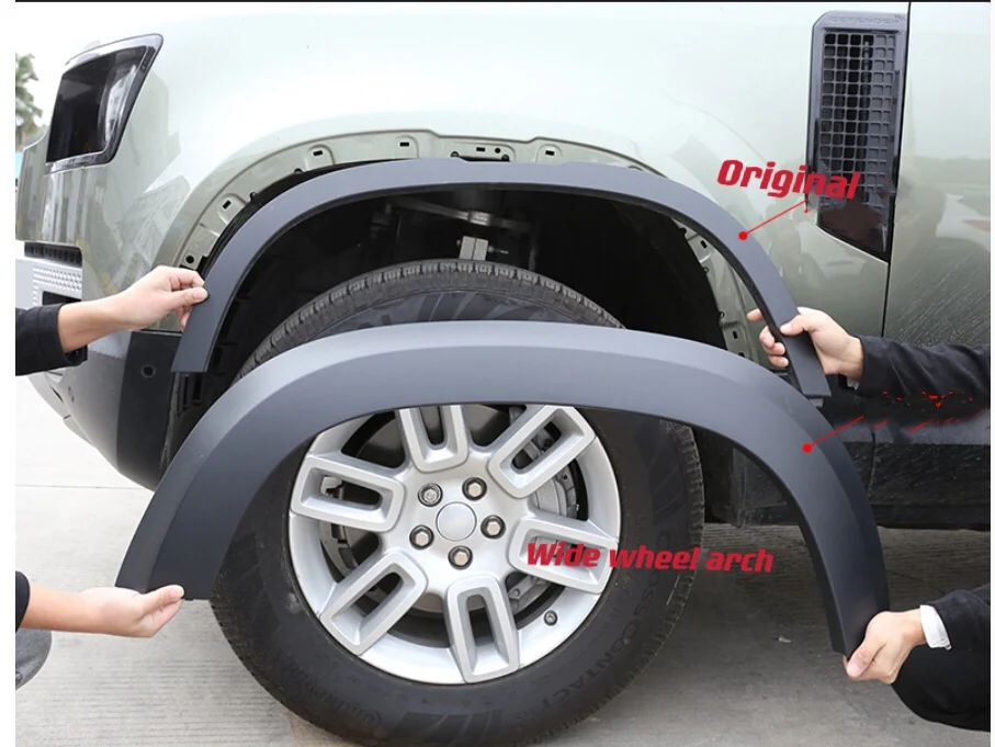 

Upgrade Gloss Black Wheel Arch for 2020+ Defender 110 Widen Style