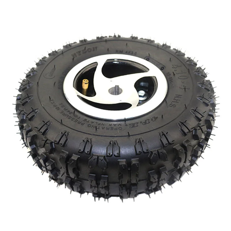 4.10-4 tyre tire and inner tube use 4 inch alloy wheel rim Keyway hub for Gas scooter bike motorcycle Off Road Go Kart