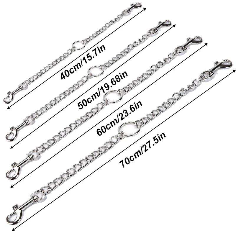 2-Hunde-Leine, robuste Edelstahl-Doppelkupplung, Sicherheitskettenleine für zwei Hunde, Laufen, Gehen, Haustierleine