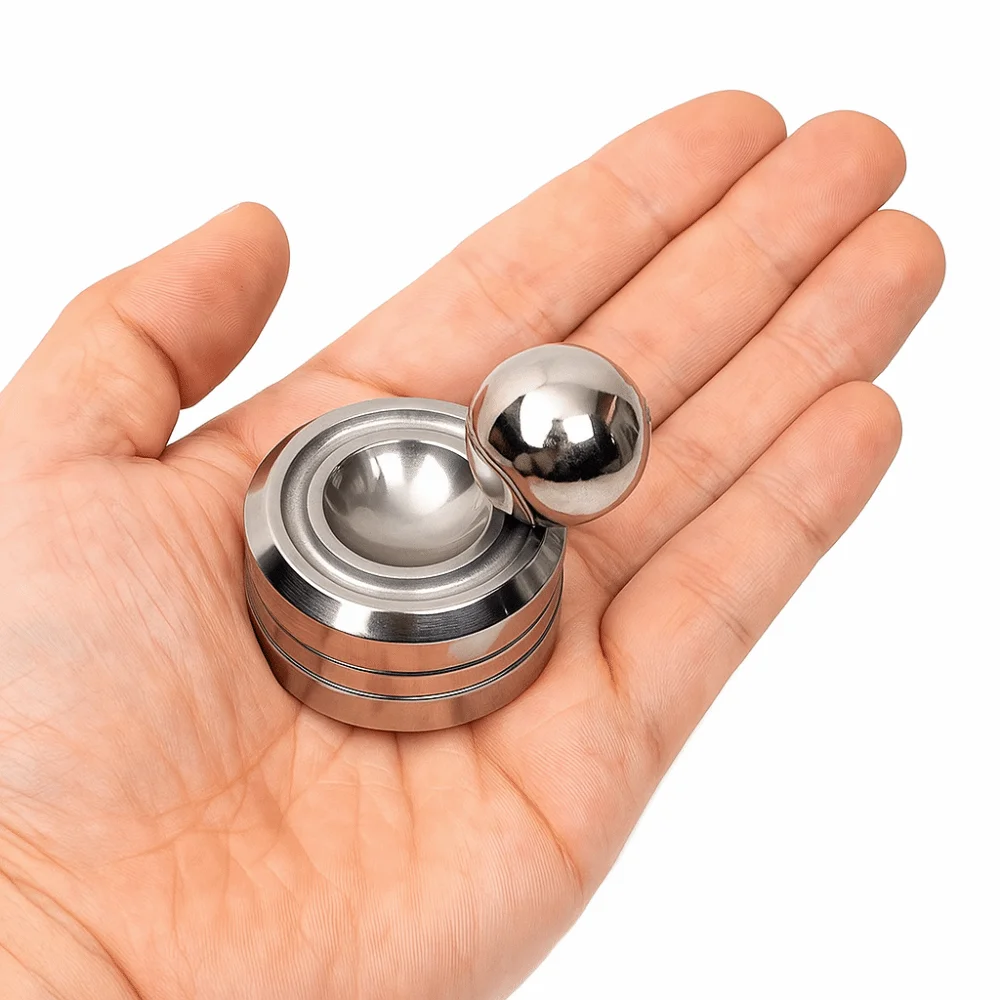 Juguetes giratorios de Metal, ejercitador de mano, juego de rompecabezas, giroscopio giratorio, juguete para la yema del dedo, juguete giratorio Orbital magnético
