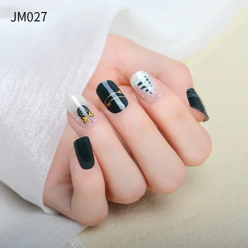 

1Sheet French Winter Design Gel Nail Sticker Patch Supplise Nail Strips for Women Full Beauty High Quality Gel Stickers for Nail