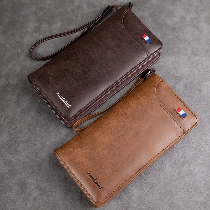 

Men's long zipper phone case,Luxury wallet clutch,multi-slot card case, cartera hombre, portafoglio uomo, billiteras de hombre