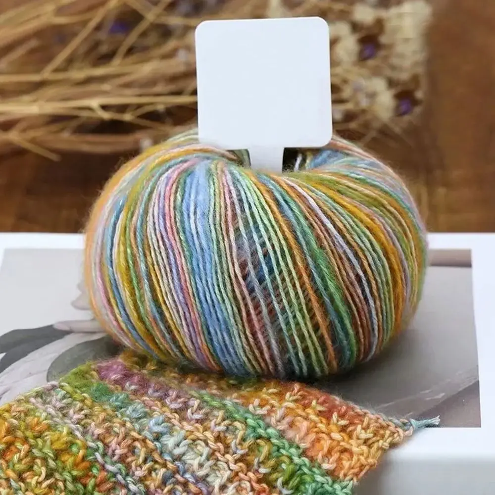 Wool Gradient Soft Cake Yarn Winter Soft Magic Color Yarn Ball Sewing Crochet Line Crochet Thread for Hat Scarf