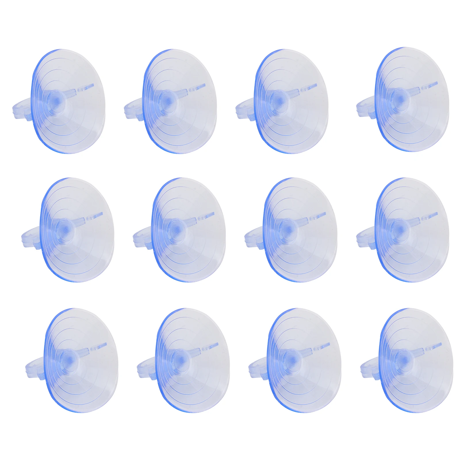 

12PCS PVC Fish Tank Fixed Sucker Cups 45mm Transparent Pull Ring for Fish Tank Aquarium Reptile Box Strong Vacuum Plastic