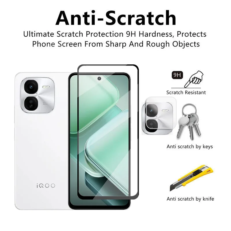 For vivo iQOO Z9x Glass HD Tempered Glass Screen Protector For vivo iQOO Z9x Clear Front Glass Camera Lens For vivo iQOO Z9x