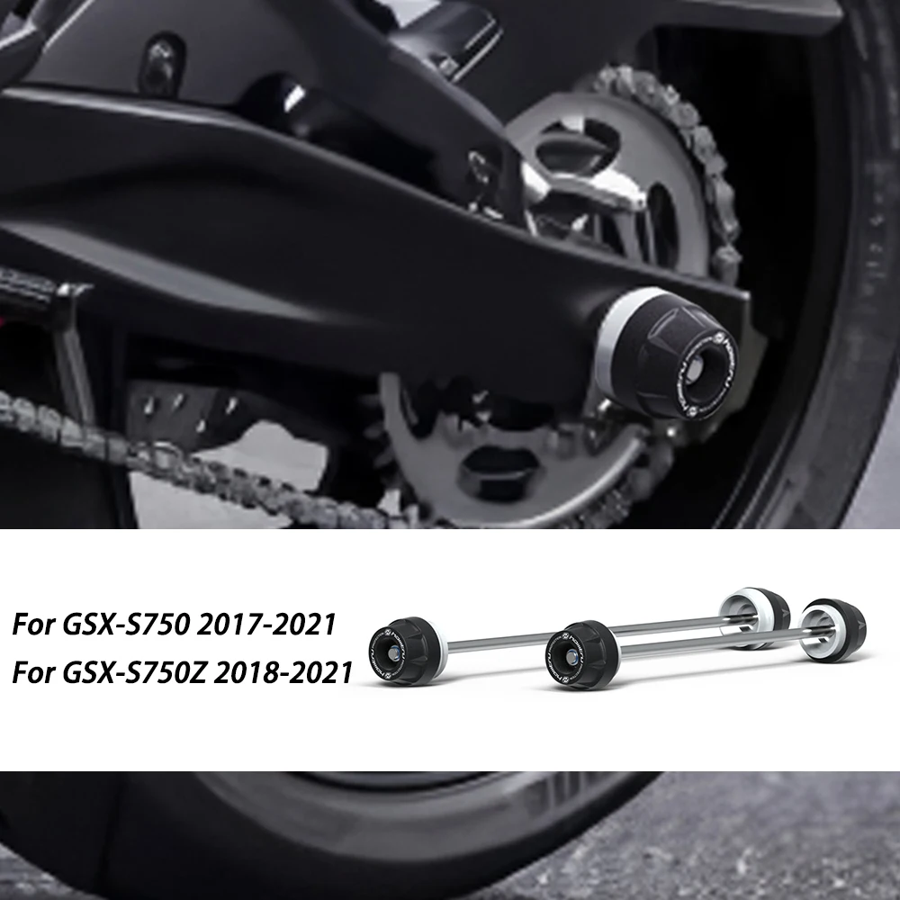 For Suzuki GSX-S750 GSX-S750Z 2018-2021 Front Rear Axle Fork Sliders Crash Motorcycle Protector Wheel Hub Anti-Collision