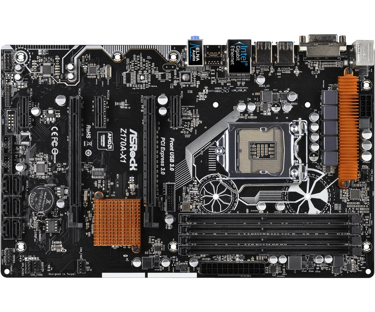 ASRock Z170A-X1 Motherboards LGA 1151 DDR4 64GB Intel Z170 M.2 NVME SATA III PCI Express 3.0 USB 3.1 support 7th/ 6th Gen Intel