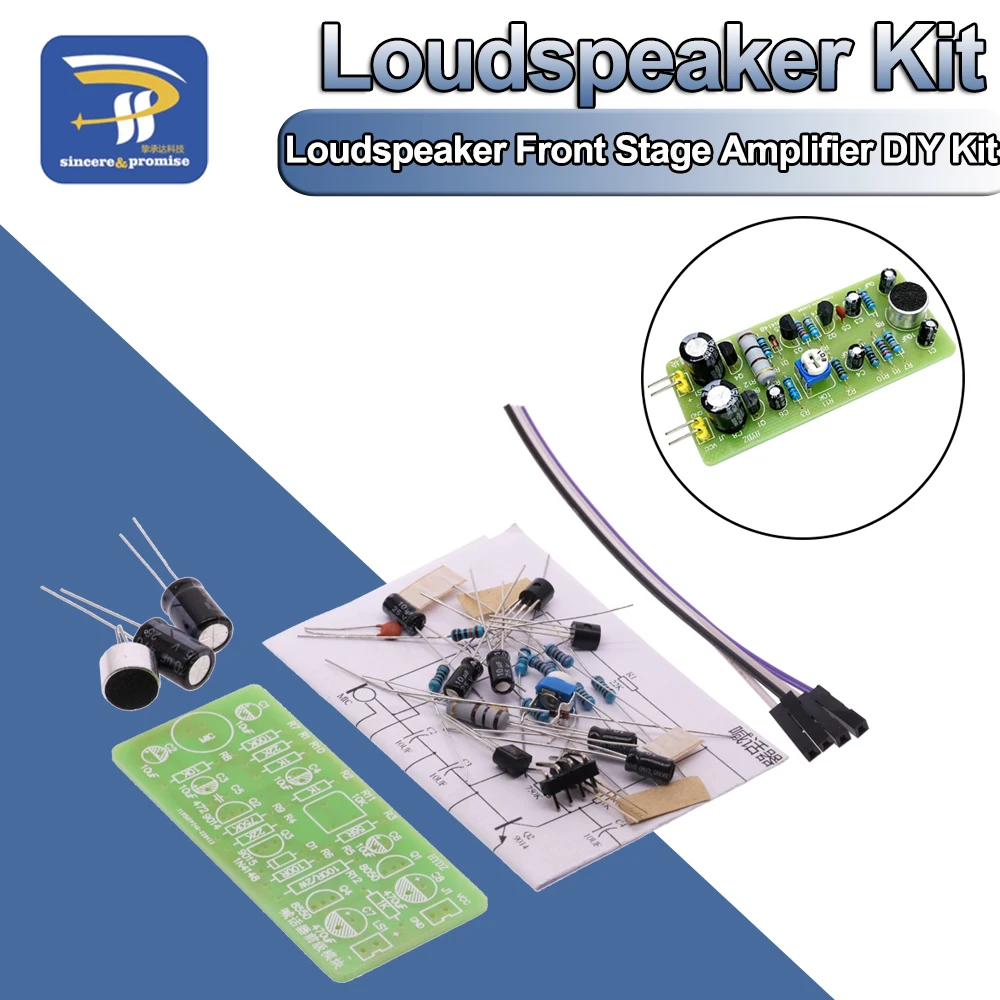 Loudspeaker Front Stage Amplifier Megaphone Pre-amplifier Circuit DIY kit DC 5V-10V Volume Microphone Head Module