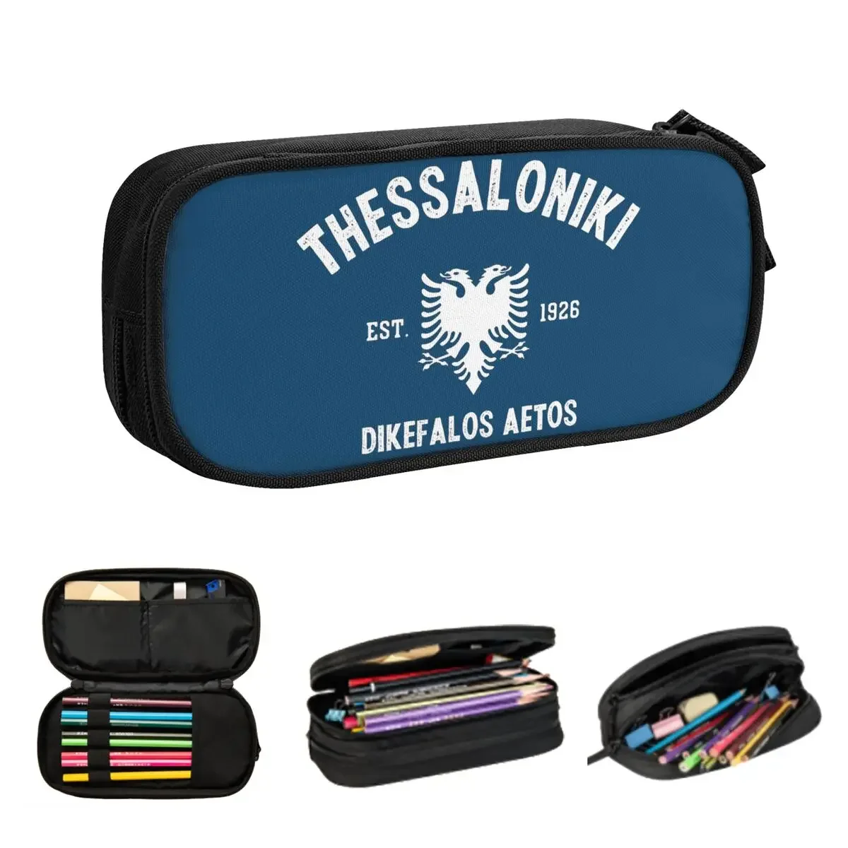 

Paok Thessaloniki Ultras Hooligans Pencil Cases for Students School Pen Box Pencil Bag Big Capacity Pencil Pouch Pen Holder
