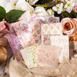 30Pcs/lot Colorful Flower Craft Material Paper Junk Journal Ephemera Planner Vintage Decorative DIY Album Scrapbooking Paper