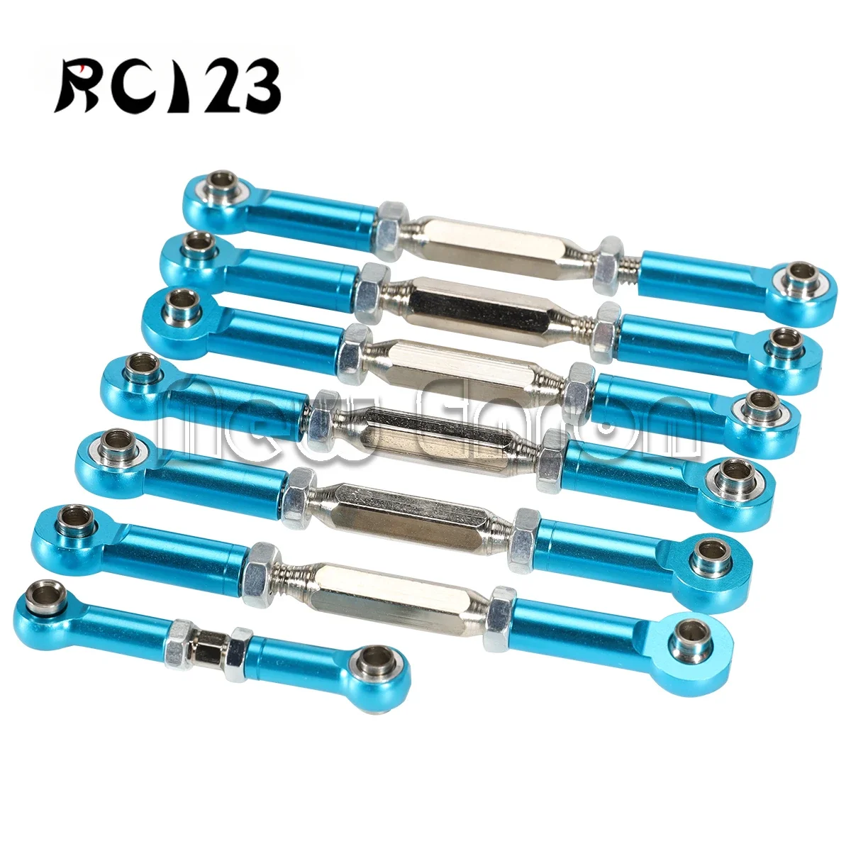 Upgrade Parts 7PCS Metal Adjustable Turnbuckles Camber Link Rod Ends Set  for 1/10 Traxxas Slash 4X4 / 2WD Short Course Car