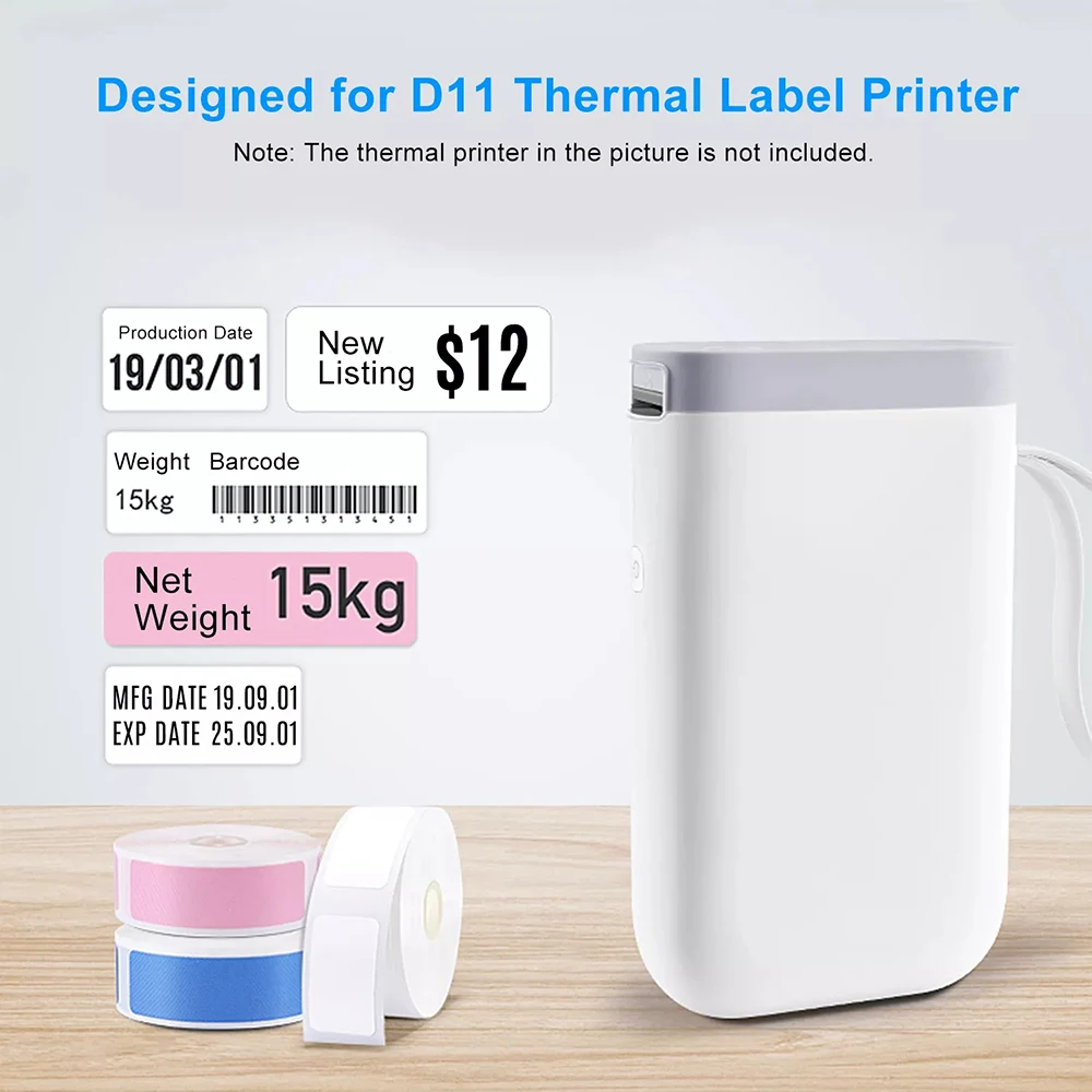 Niimbot D11 D110 D101 Mini Thermal Label Printer Paper Waterproof Anti-Oil Printing Label Tape Scratch-Resistant Tape Sticker