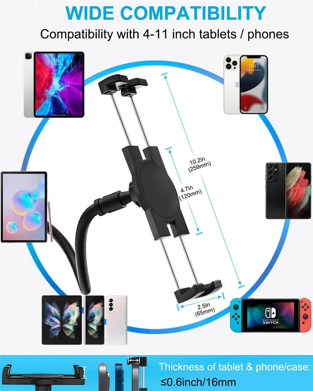 Support mural pour appareils électroniques - LEHRING - Compatible iPad
