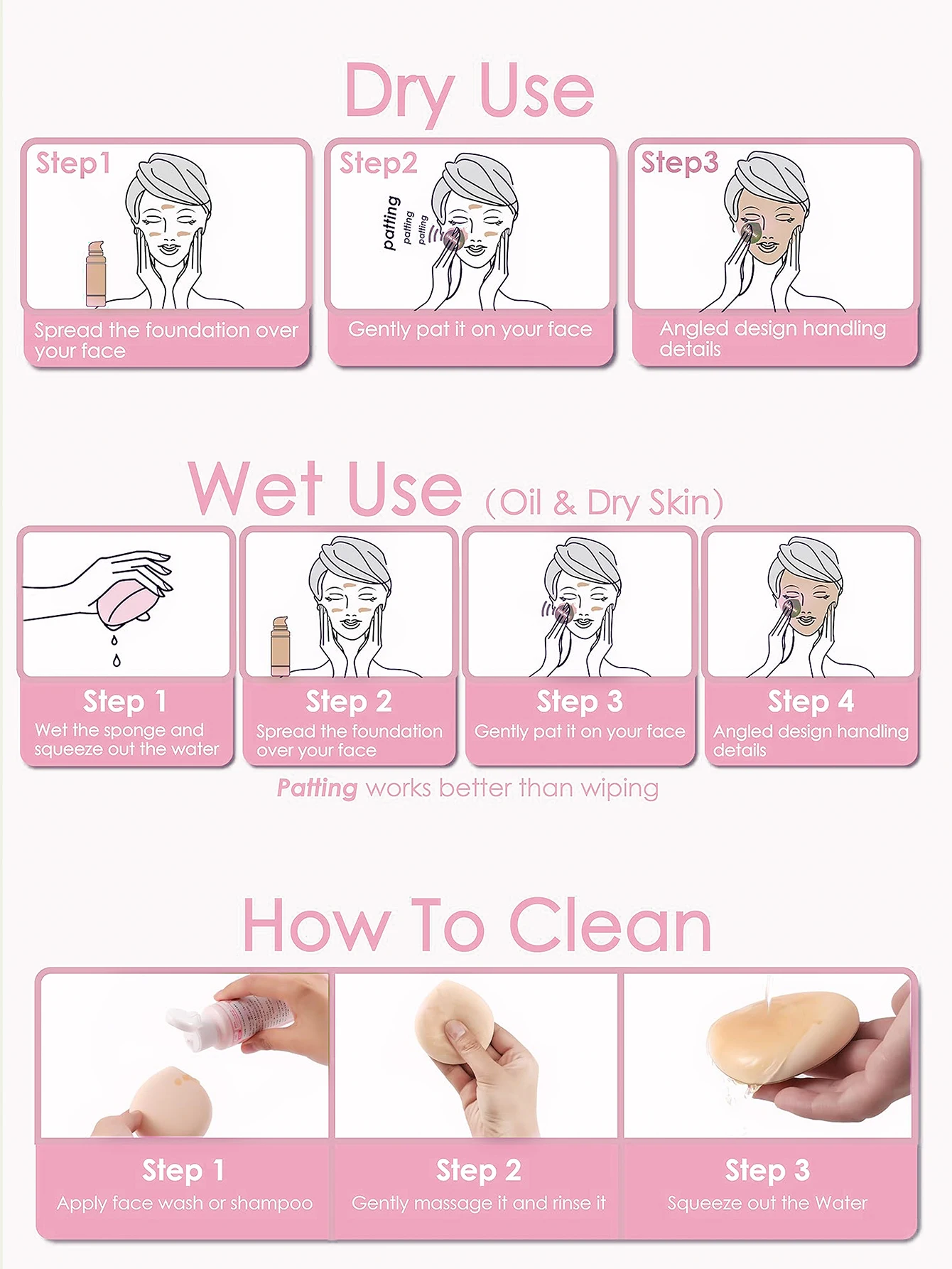 Random Super Thick Cosmetics Puff Large Size Concealer Foundation Sponge Cushions Wet Dry Use Face Beauty Makeup Puffs Tools XL