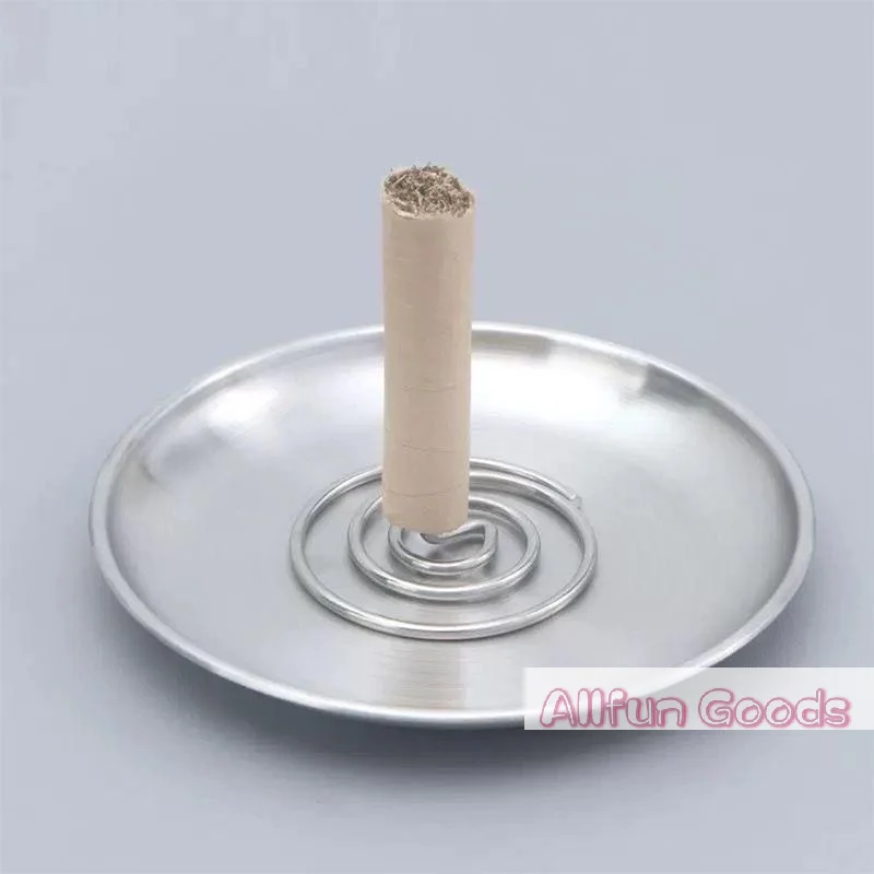 2/5/10pcs Stainless Steel Moxa Stick Holders With Spiral Base, Heat Resistant, Perfect For Home Aromatherapy Moxibustion Use