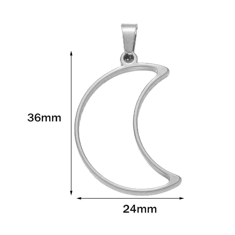 5pcs Stainless Steel Hollow Frame Pendants With Clip Resin Craft Bezels Jewelry Molds for DIY Necklaces Earrings Making Supplies image 5