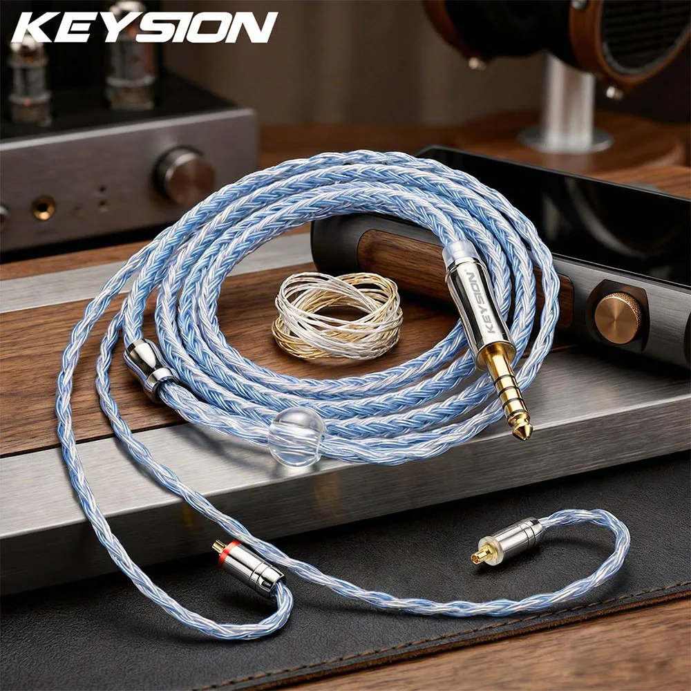 

Кабель для наушников KEYSION, 24-жильный, посеребренный, OFC, HIFI, MMCX 0.78 мм, 2-контактный, для TFZ 3.5/4.4 мм, балансный, DIY-кабель для наушников