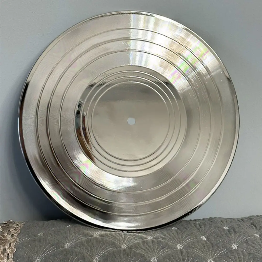 Vintage Design Electroplated Vinyl Record Craft Ornament Creative Home Tabletop Decor Gift For Teacher Student