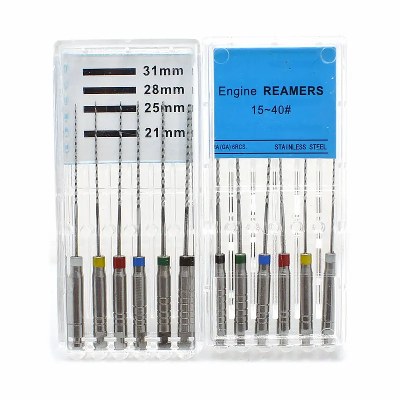 

6pcs/pack R Files Stainless Steel Dental Engine Endodontic Instruments Dental Root Canal Files Treatment Tools 21mm/25mm