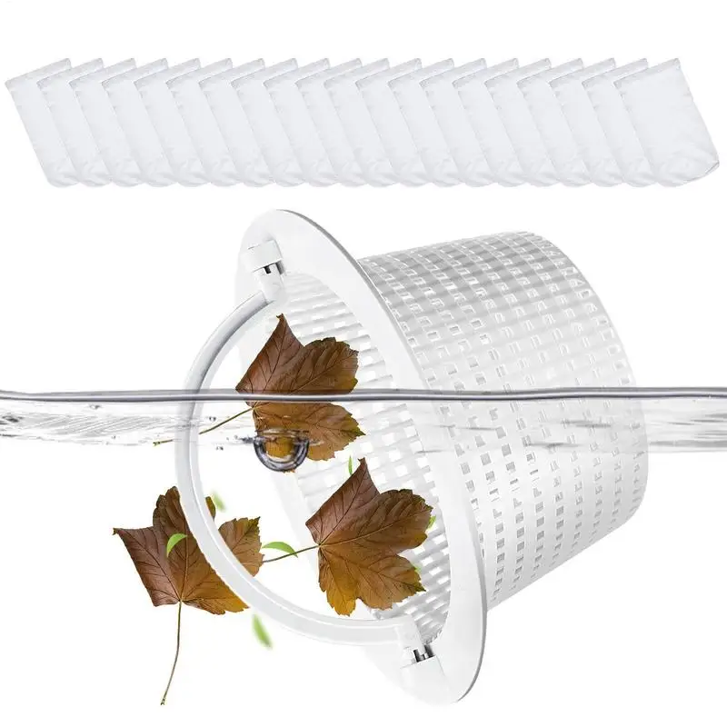 

Replacement Skimmer Basket Set Portable Filter Basket Kit Pool & Spa Replacement Parts Skimmers With Handle For Removing Leaves