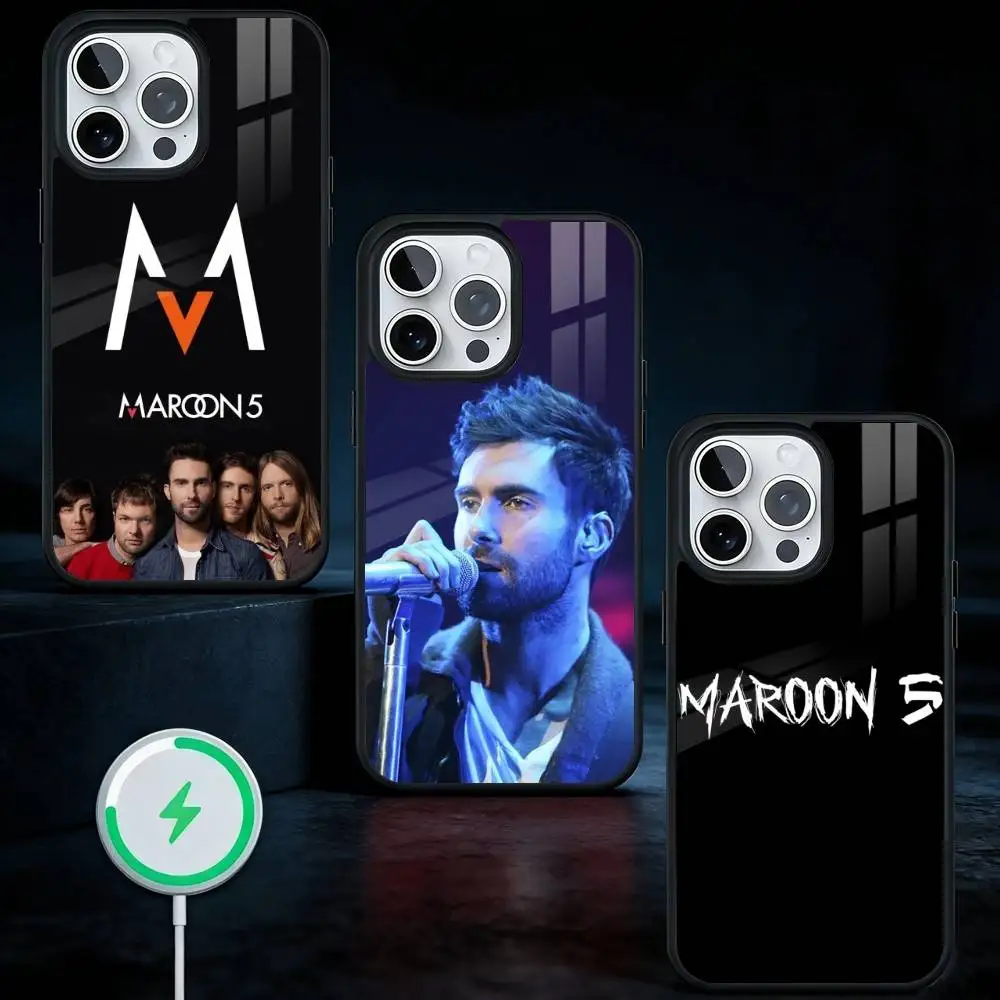

M-Maroon 5 Band A-Adam Levine Phone Case For iPhone17,16,15,14,13 Plus,Pro Max Magnetic For Magsafe Wireless Charging