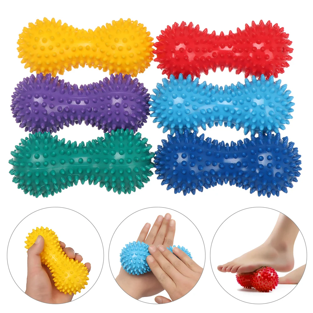 Peanut Massage Ball Yoga Relaxation Muscle Fascia Ball PVC Foot Massage Ball Fitness Equipment Acupressure Thorn Ball Massager