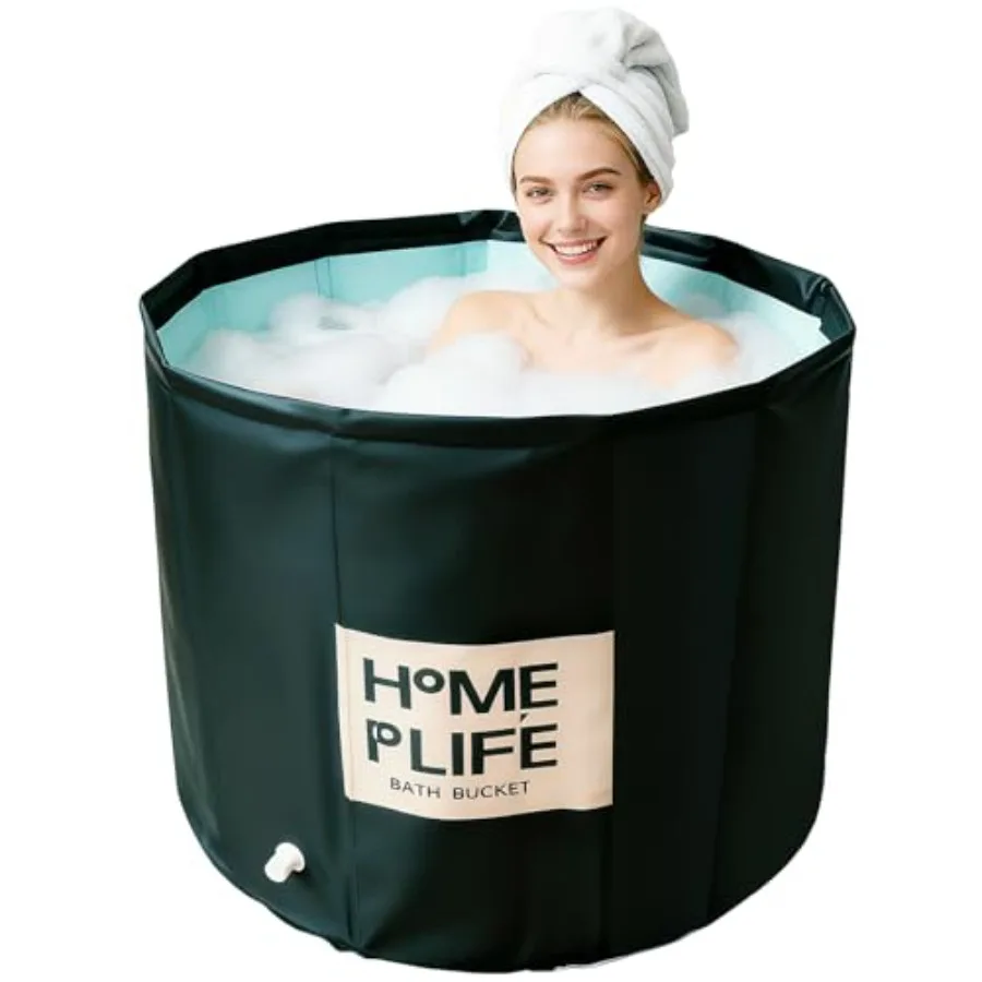 

Portable Bath Tub for Adults - Large 88 Gal Foldable Soaking Bathtub for Hot SPA and Ice Bath Ideal for Fast Muscle Recovery Co