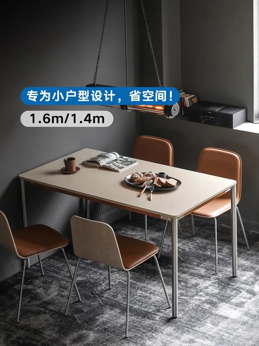 The product can be customized. Nordic retro rectangular metal western dining table