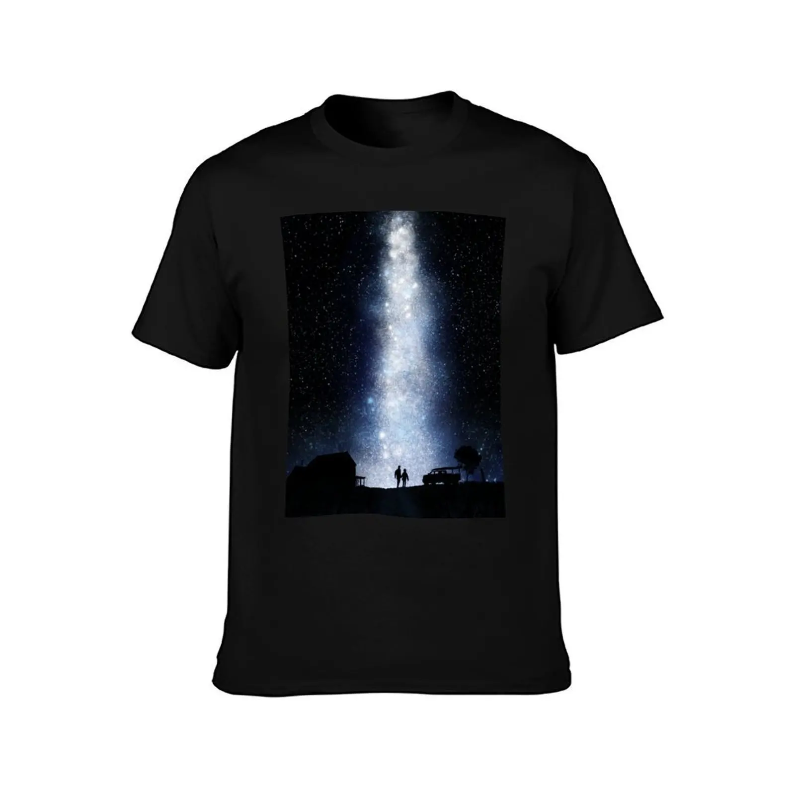 Interstellar T-Shirt, Summer Casual Cotton Tee, Oversized Streetwear Tops, Vintage Graphic Print, Loose Fit Short Sleeve