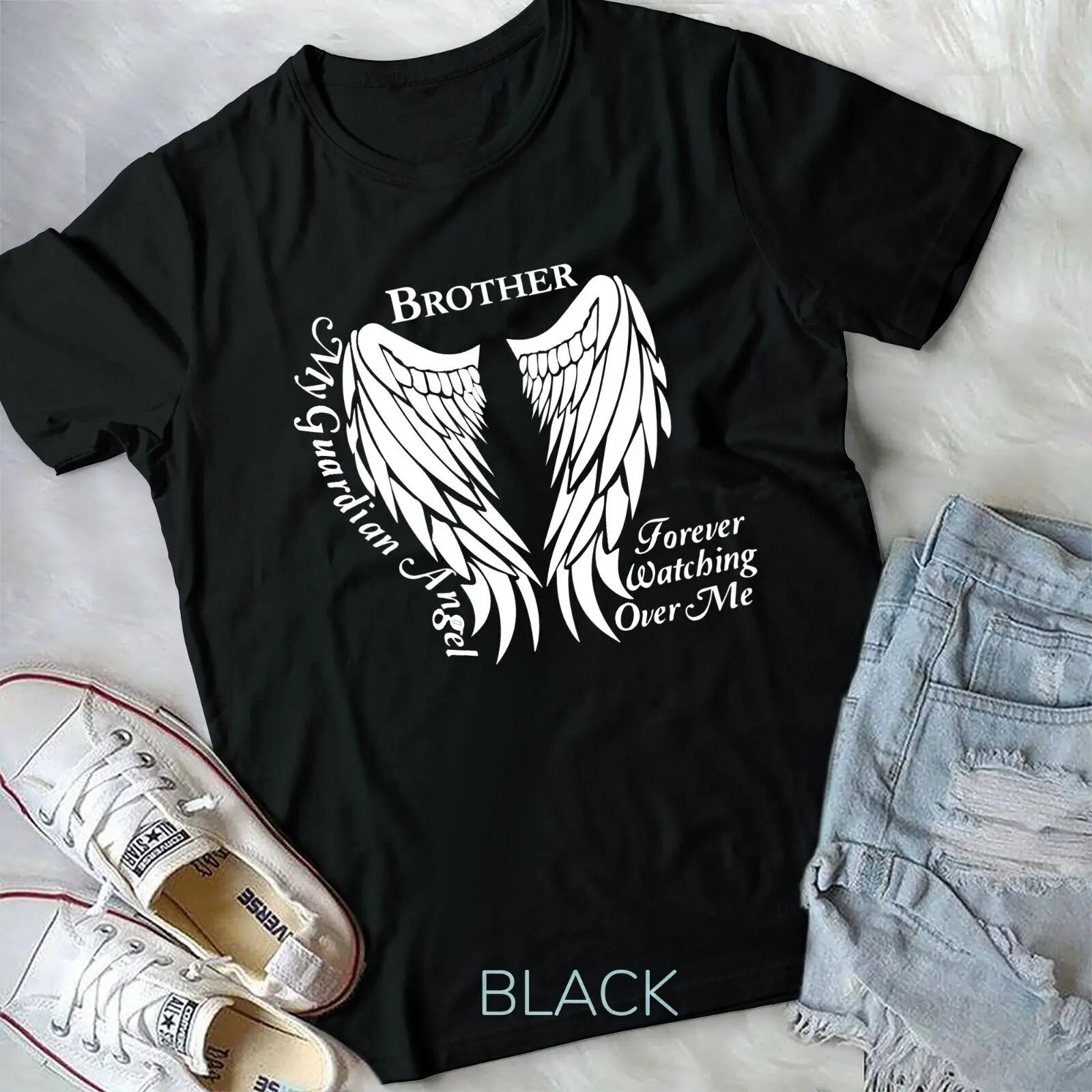 

Brother Guardian Angel - Memorial Gift for Loss of Brother Unisex T-shirt