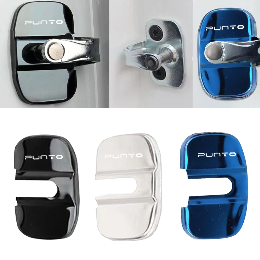 

4 шт., защитный чехол с пряжкой дверного замка автомобиля, антикоррозийный, водонепроницаемый для Fiat Punto, аксессуары для стайлинга автомобилей