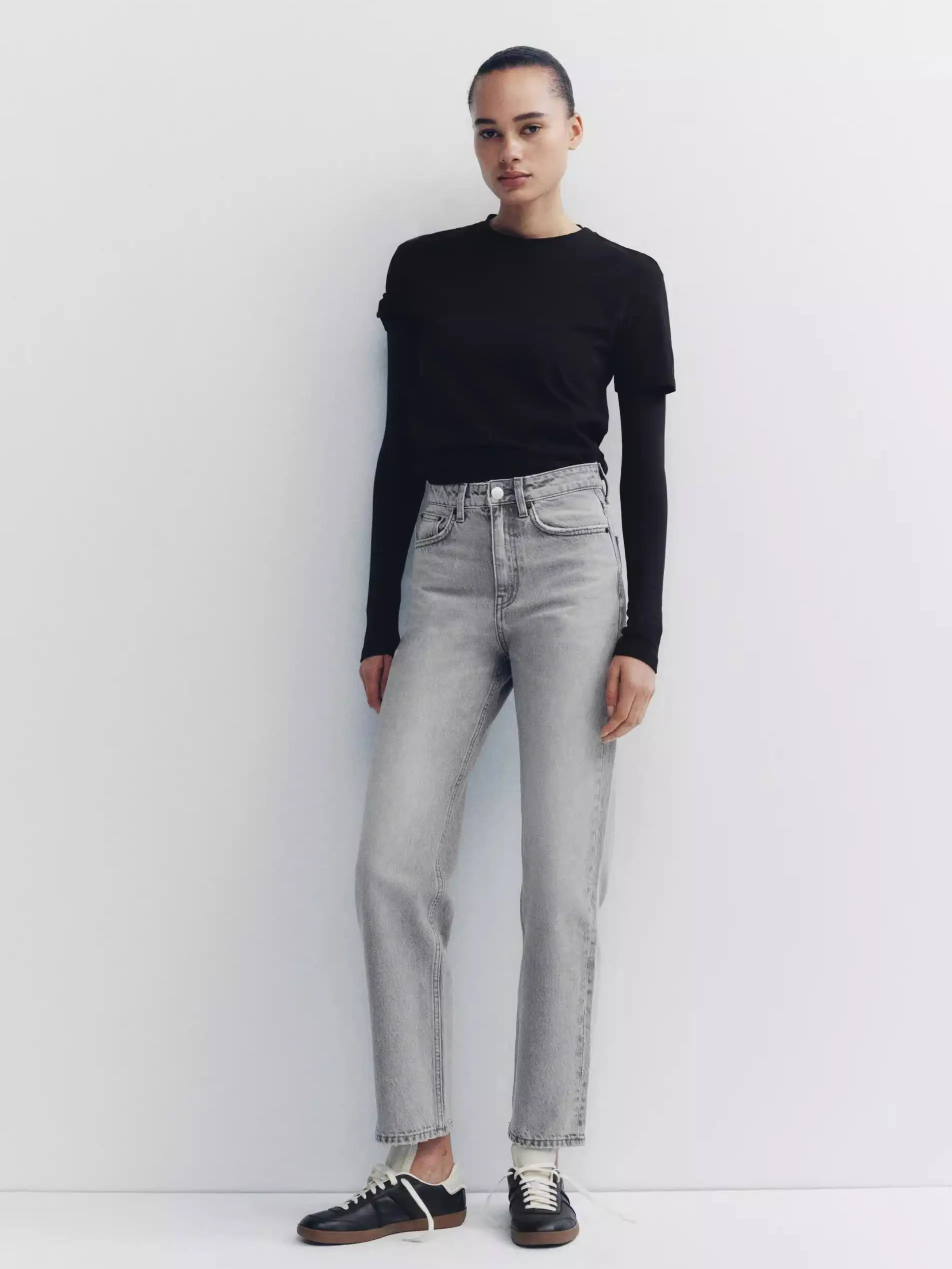 Pantaloni casual in cotone sexy alla moda da donna con gamba dritta comoda a vita alta di nuovo arrivo primavera estate