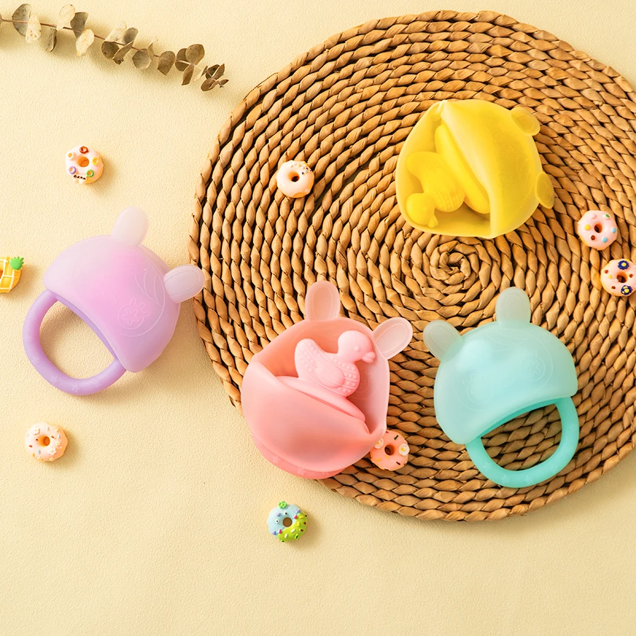 

1PCS Silicone Teether Toy Baby Cartoon Animal BPA Food Grade Pendant Baby Teething Toy Infant Pacifier Chewing Toy Baby Stuff