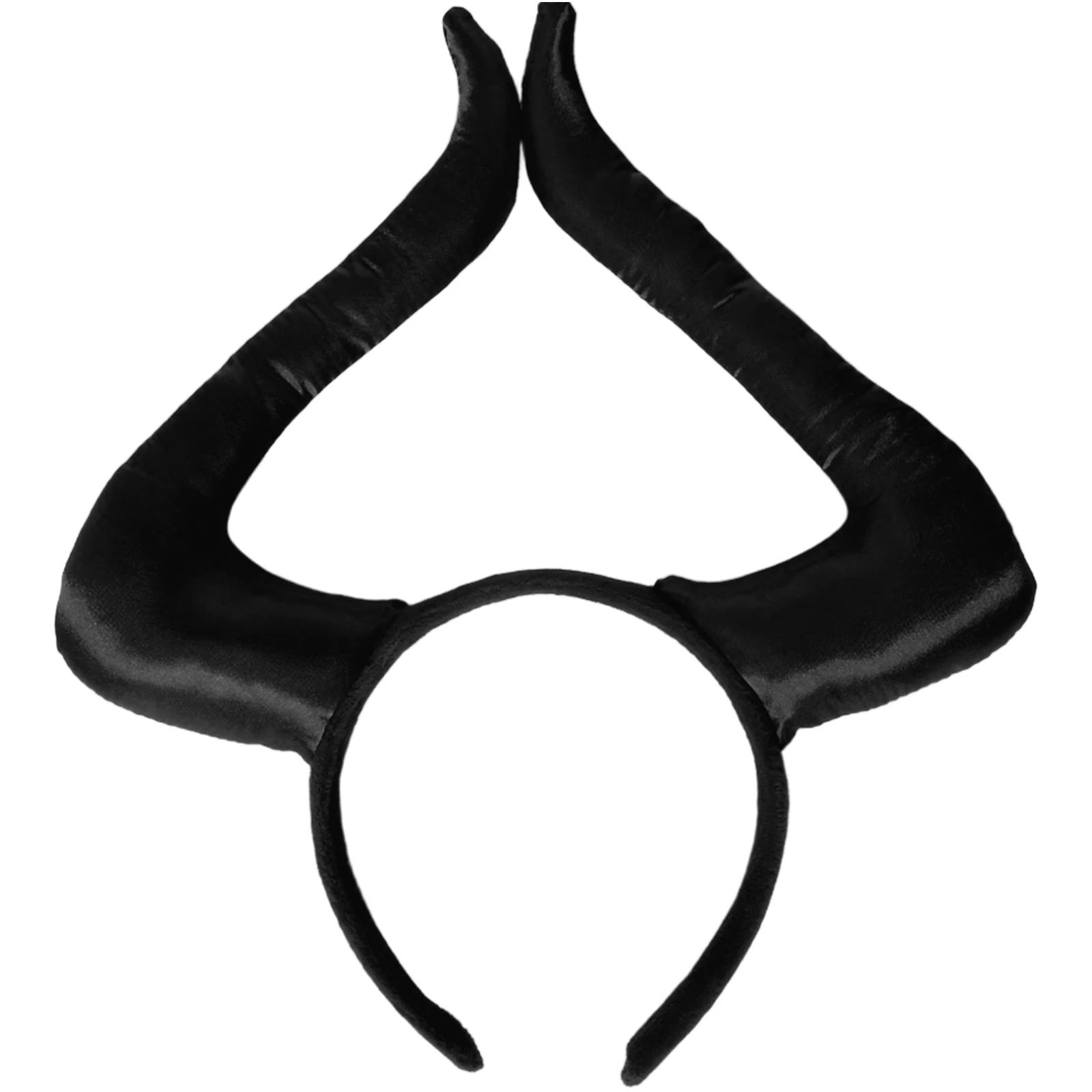 Fascia per capelli unisex in corno per adulti e bambini con coda a punta triangolare Accessorio per costume cosplay per copricapo per giochi di ruolo di carnevale di Halloween