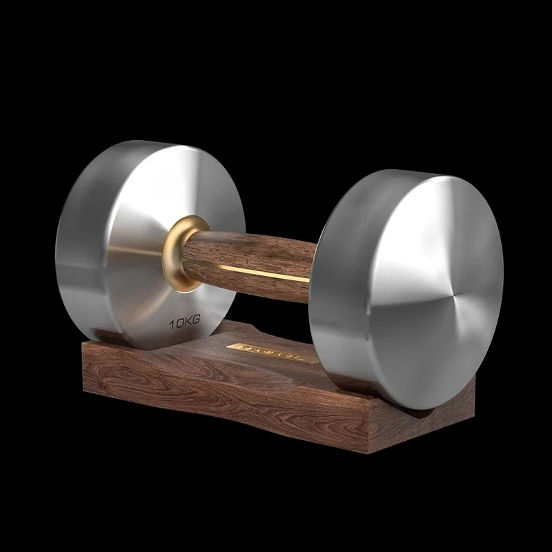 Factory  Christmas Gift Stainless Steel Wood Dumbbell for Home Gym
