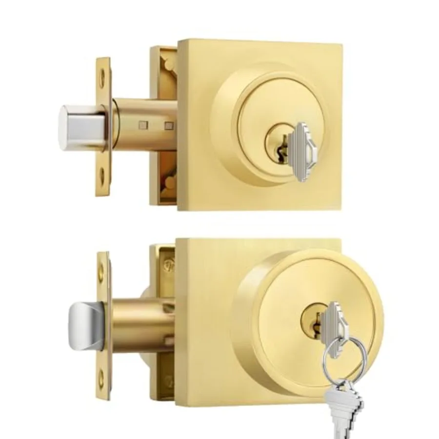 

Door Knob and Deadbolt Set, Exterior Door Lock Set, Heavy Duty Zinc Alloy Door Locksets with Deadbolt Pack