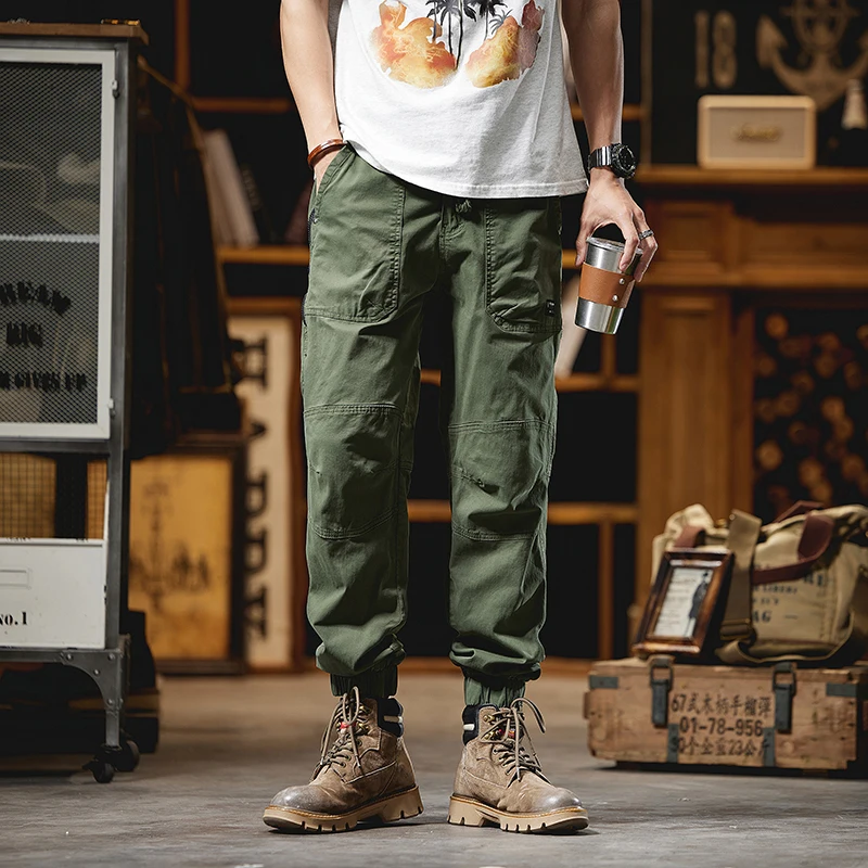 Jaysce Herrenmode Arbeits hose Outdoor Verschleiß feste Bergsteiger hose Arbeits kleidung Street Fashion Cargo hose Khaki Pfanne